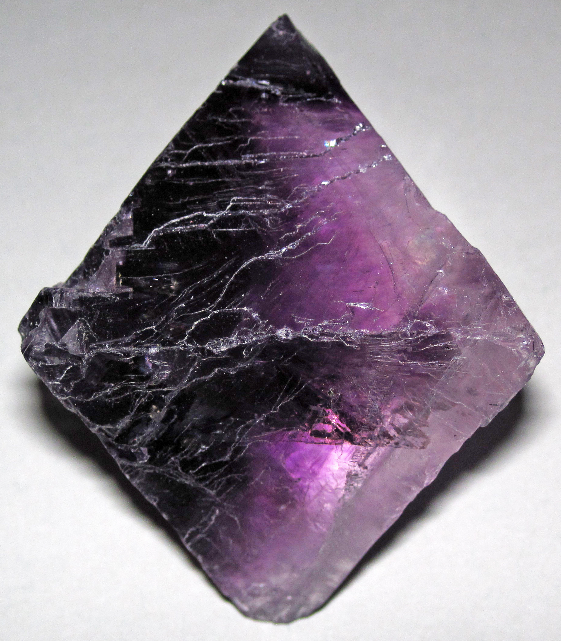 Fluorite mineral specimen — (~3.6 centimeters across at its widest) A mineral is a naturally-occurring, solid, inorganic, crysta