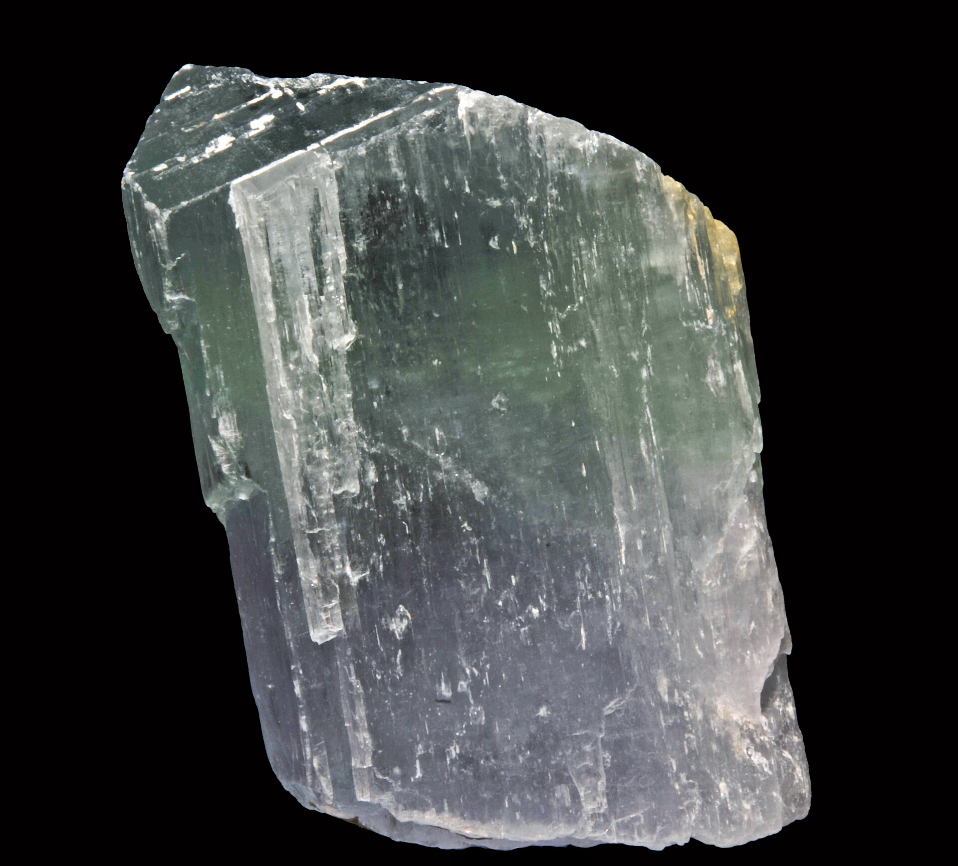 Kunzite crystal mineral specimen — crystal of spodumene var. hiddenite, var. kunzite : Paprok Mine (Papruk Mine ; Paprowk Mine), Kamdes