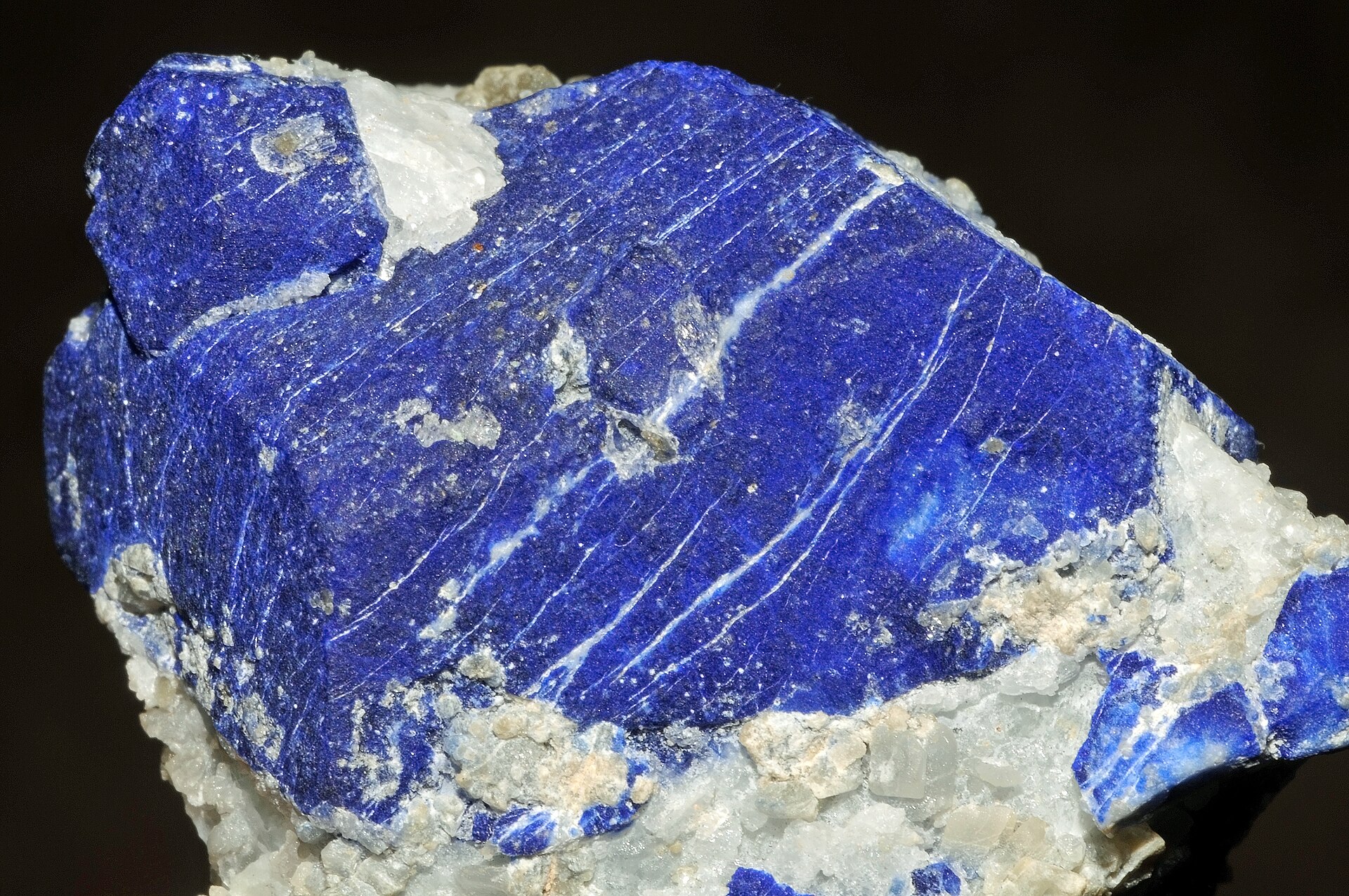Lapis lazuli mineral specimen — crystals of lazurite : Sar-e-Sang, Koksha Valley, Badakshan, Afghanistan