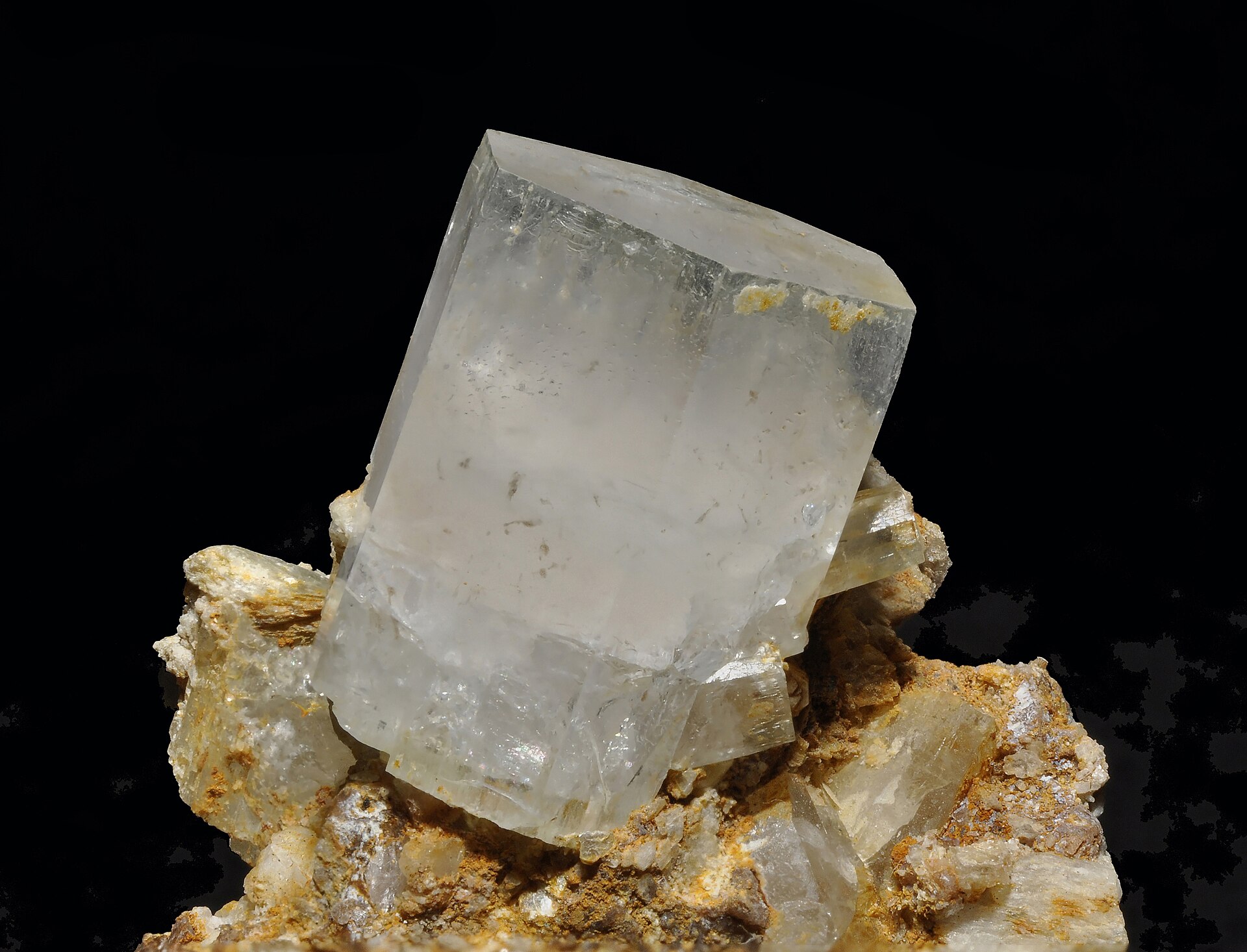Morganite crystal mineral specimen — beryl var. morganite : Chamachhu Pegmatites, Chamachhu, Haramosh Mounts, Skardu District, Baltistan,