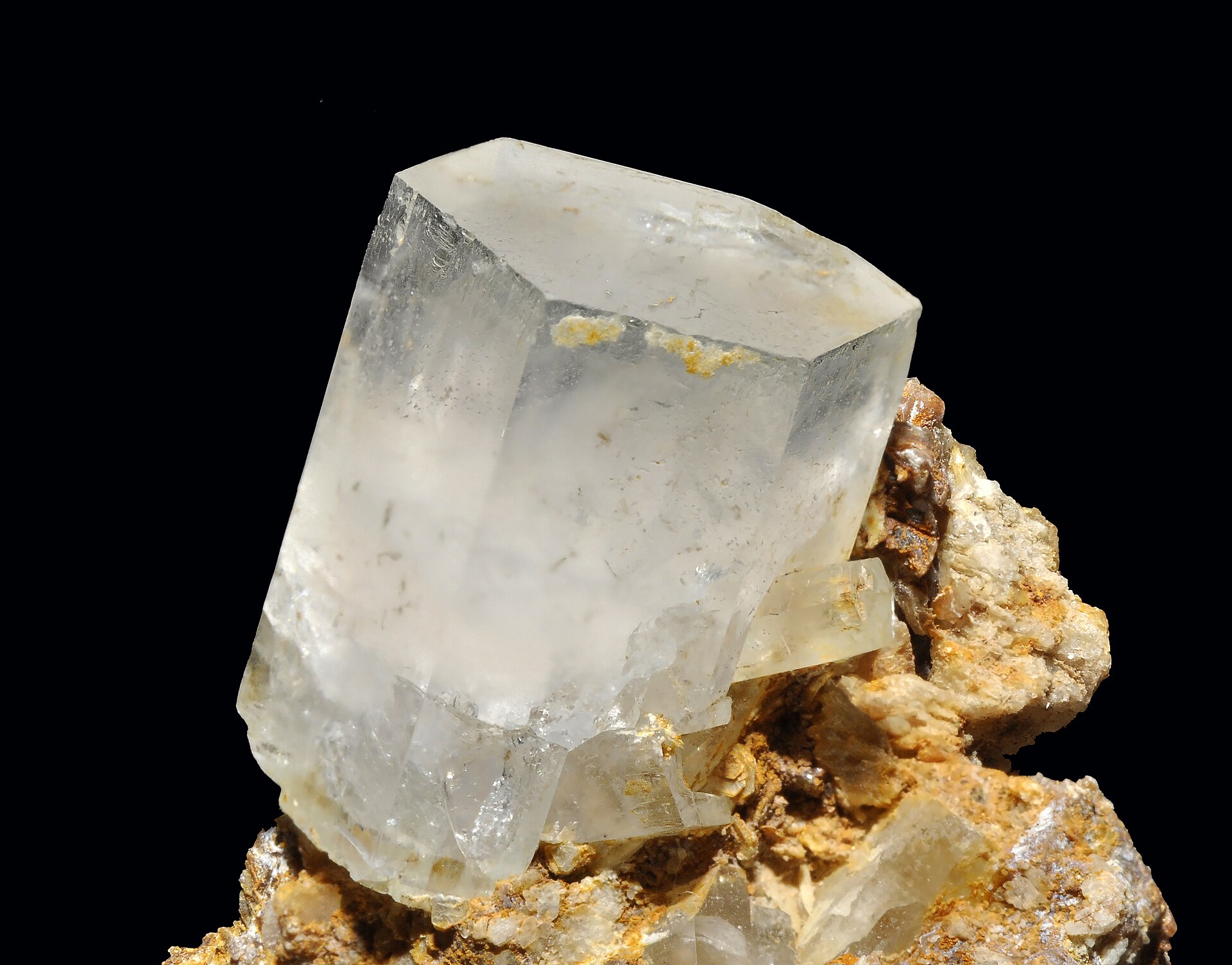 Morganite crystal mineral specimen — beryl var. morganite : Chamachhu Pegmatites, Chamachhu, Haramosh Mounts, Skardu District, Baltistan,