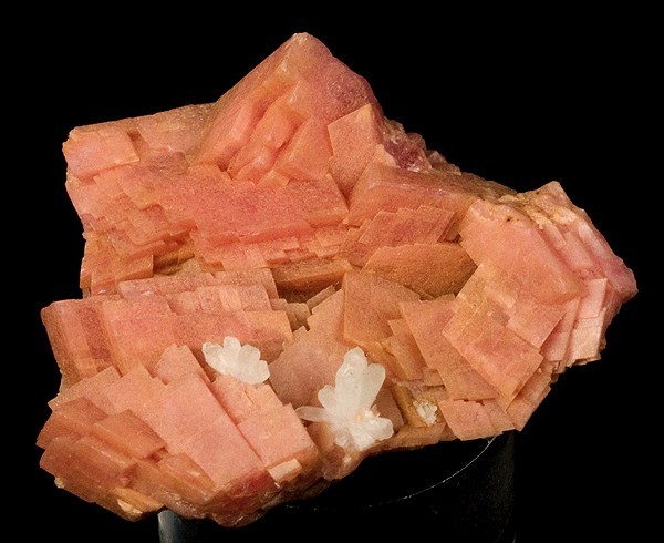 Rhodochrosite mineral specimen — Rhodochrosite, Quartz Locality: Daye County, Huangshi Prefecture, Hubei Province, China (Locality at