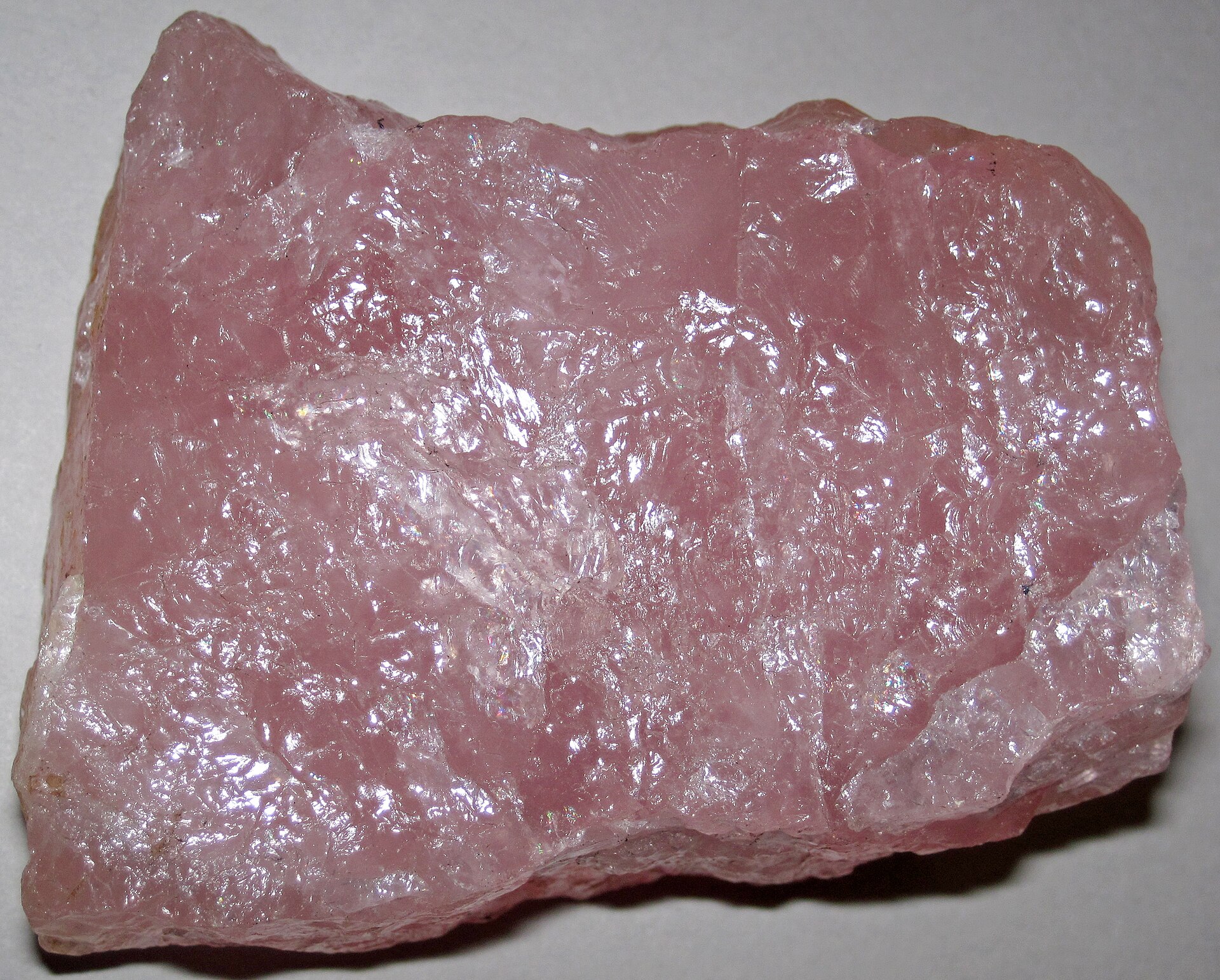 Rose quartz mineral specimen — A mineral is a naturally-occurring, solid, inorganic, crystalline substance having a fairly definite