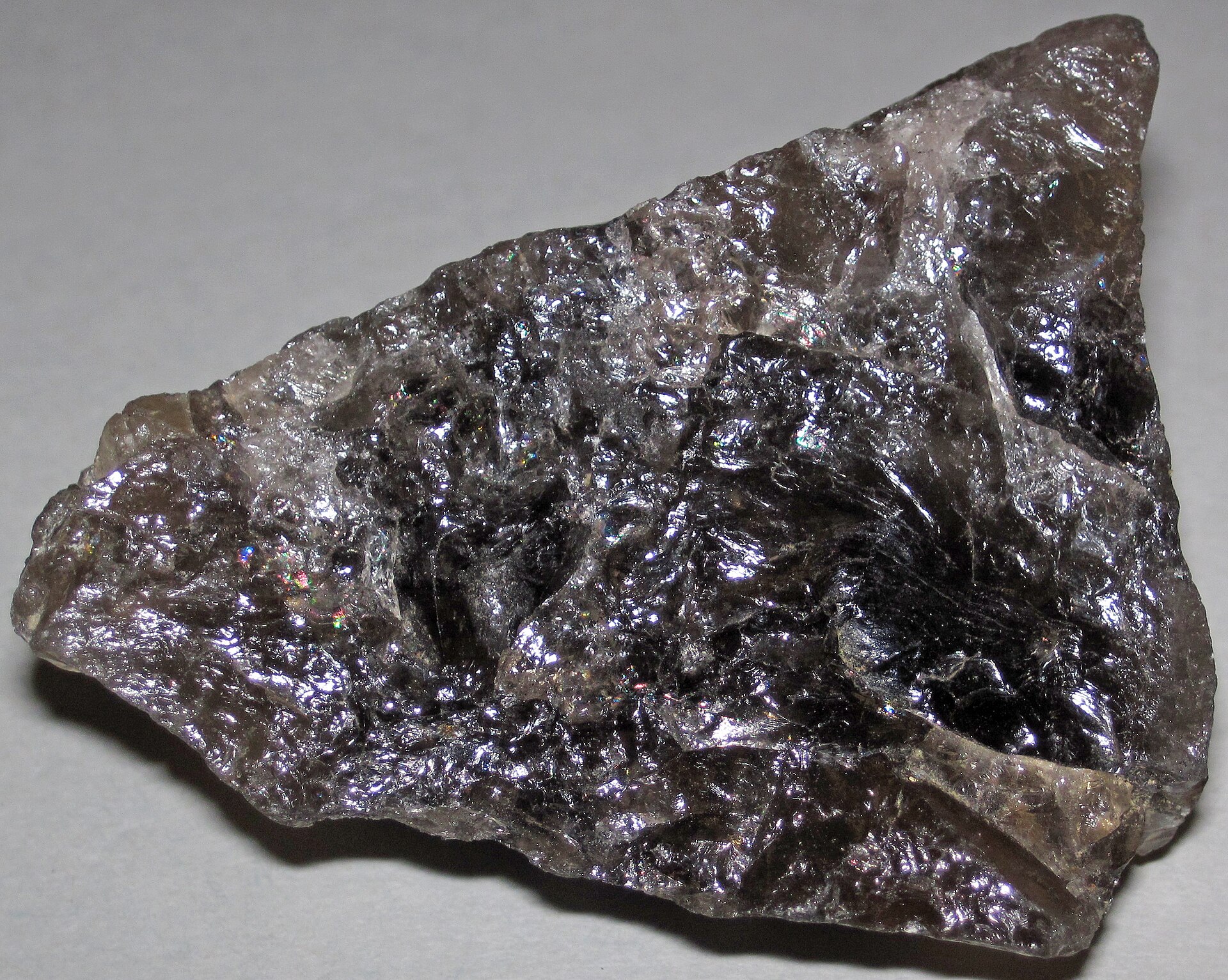 Smoky quartz mineral specimen — A mineral is a naturally-occurring, solid, inorganic, crystalline substance having a fairly definite