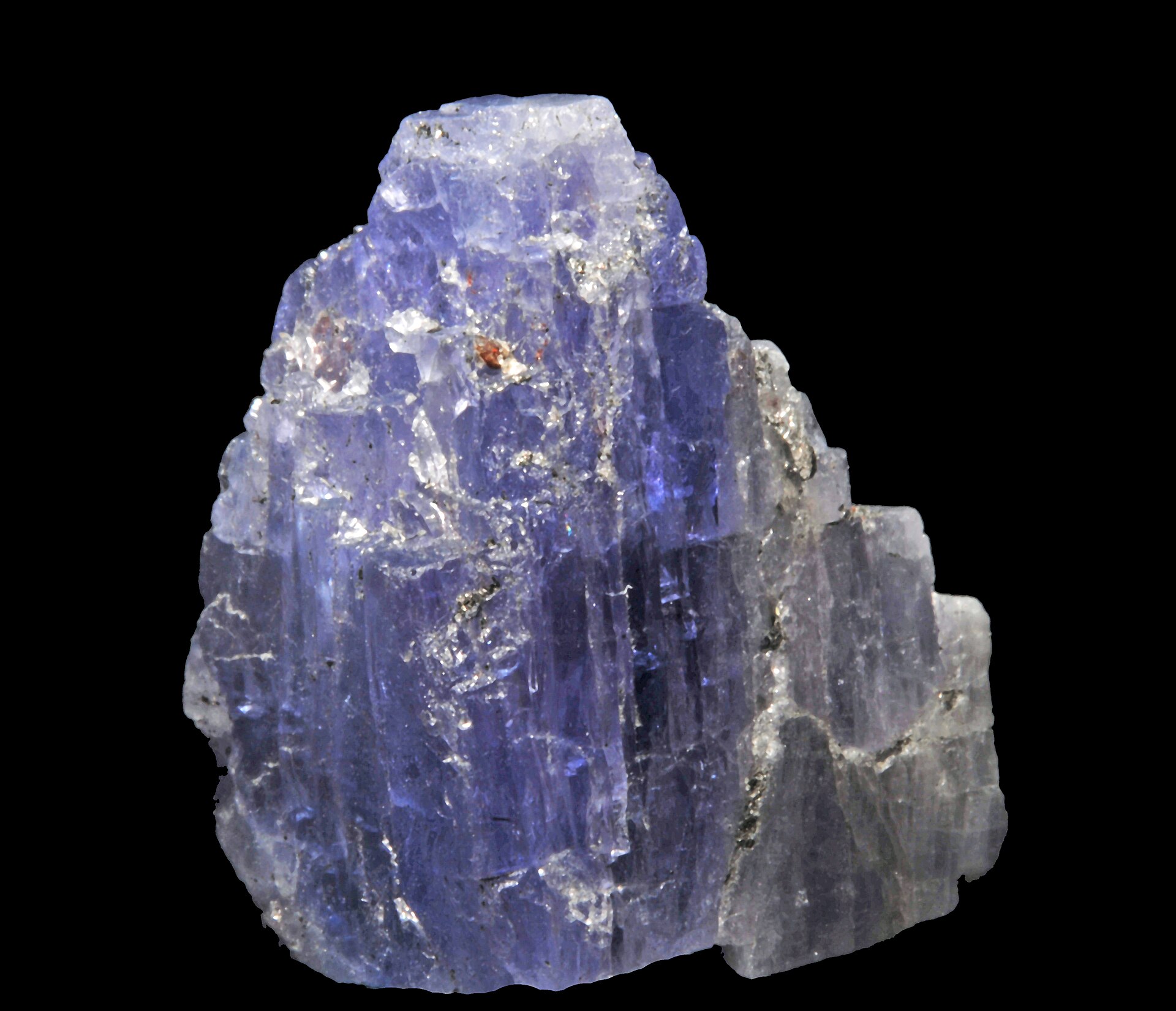 Tanzanite mineral specimen — crystals of zoisite var. tanzanite : Merelani Hills (Mererani), Lelatema Mts, Arusha Region, Tanzani